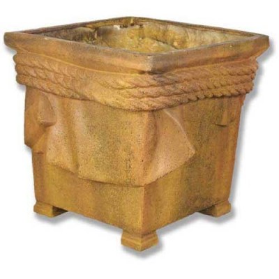 Draped Planter 15in. Fiber Stone Resin Indoor/Outdoor Garden Statue -  - FS7922