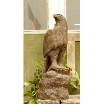 Carved Eagle 18in. Fiberglass Indoor/Outdoor Garden -  - F8158