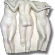 Three Graces Frieze 31in. - Fiberglass Resin - Indoor/Outdoor Statue