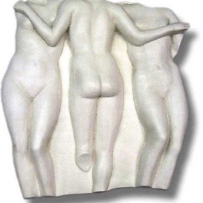 Three Graces Frieze 31in. - Fiberglass - Indoor/Outdoor Statue -  - F69359
