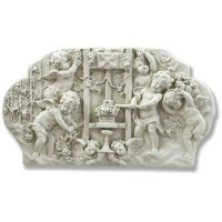 Heavenly Wine Makers Frieze 58in. Wide - Fiberglass Resin - Statue