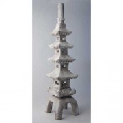 Pagoda 51 Inch Fiberglass Resin Indoor/Outdoor Statue/Sculpture