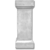 Weathered Square Stand Pedestal Statue Display Base/Riser 42 In. - Lightweight Lightweight Fiberglass Resin