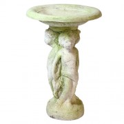 Three Cherubs W/Bowl Fiberglass Resin Indoor/Outdoor Garden
