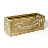 French Window Box 11in. High Fiberglass Resin In/Outdoor Planter Garden / Patio