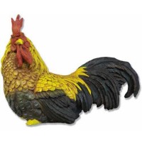 Rooster - Sitting 15in. (Full Color) - Fiberglass Resin - Statue