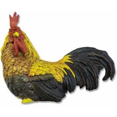 Rooster - Sitting 15in. (Full Color) - Fiberglass Resin - Statue - - HF6595 Rooster - Sitting 15in. (Full Color) - Fiberglass Resin - Statue - - HF6595