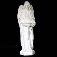Holy Water Font Angel-25 Fiberglass Resin Indoor/Outdoor Garden Statue