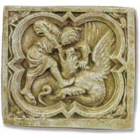 Saint George Quatrefoil Plaque Fiberglass Resin Indoor/Outdoor Plaque