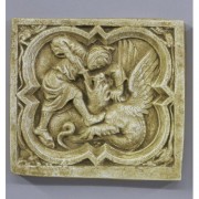Saint George Quatrefoil Plaque 11x10in. Fiberglass Resin In/Outdoor Plaque