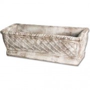 Rectangular Weave Pot 8in. Fiberglass Resin Indoor/Outdoor Garden / Patio
