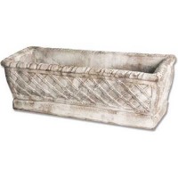 Rectangular Weave Pot 8in. Fiberglass Resin Indoor/Outdoor Garden / Patio
