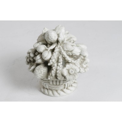 Fruit In Weaved Basket 14in. Fiberglass Indoor/Outdoor Garden -  - F0130