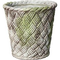 Nied Weave Basket 17in. - Fiberglass Resin - Indoor/Outdoor