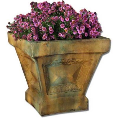 Grand Avenue Pot 18in. Fiber Stone Resin Indoor/Outdoor Garden Statue -  - FS092