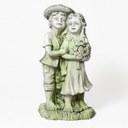 First Date Fiber Stone Indoor/Outdoor Garden Statue