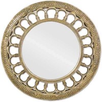 Summerville Round Mirror Frame 37in. Fiberglass Resin Outdoor Garden Wall Mount Decoration Summerville Round Mirror Frame 37in. Fiberglass Resin Outdoor Garden Wall Mount Decoration