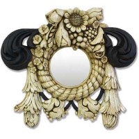 Theatre Home Accent Mirrored Fiberglass Resin In/Outdoor Wall Mount Statue