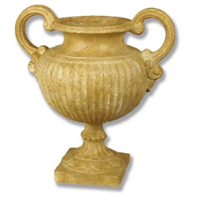 Trofeo Urn Small 21in. Fiber Stone Resin Indoor/Outdoor Garden Statue -  - FS7786