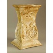 Russo Pedestal 28in. High Fiberglass Resin Indoor/Outdoor Garden