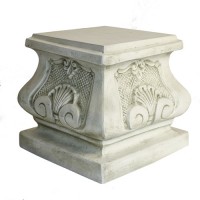 Tuscany Large Pedestal 19in. Fiberglass Resin Indoor/Outdoor Garden