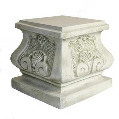 Tuscany Large Pedestal 19in. Fiberglass Indoor/Outdoor Garden -  - F6914