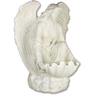 Angel Of The Waters Fiberglass 34in. Fiberglass Outdoor Statue -  - F7254-WH