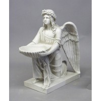 Angel With Dish 19" - Fiberglass Resin Indoor/Outdoor Garden Statue