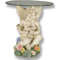 Cherub w/Dove Coffee Table - Fiberglass Resin - Indoor/Outdoor Statue