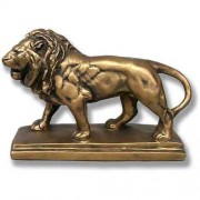 Walking Lion Sm Fiberglass Resin Indoor/Outdoor Garden Statue