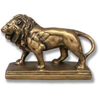 Walking Lion Sm Fiberglass Resin Indoor/Outdoor Garden Statue
