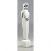 Cherub Termini 64in. - Fiberglass Resin - Indoor/Outdoor Garden Statue
