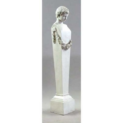 Cherub Termini 64in. - Fiberglass - Indoor/Outdoor Garden Statue -  - F69866