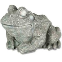large Garden Toad 10in. - Fiberglass Resin - Indoor/Outdoor Statue/Sculpture