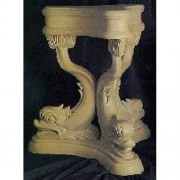Dolphin Table 29in. - Fiberglass Resin - Indoor/Outdoor Garden Statue