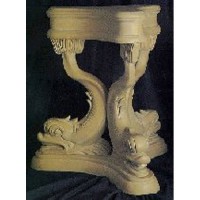 Dolphin Table 29in. - Fiberglass Resin - Indoor/Outdoor Garden Statue