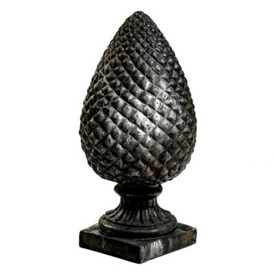 Pineapple Finial Of Old 32in. Fiber Stone Resin Indoor/Outdoor Statue -  - FS7585