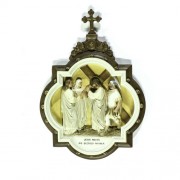 Wall Plaque Stations of the Cross #4 Full Color - Lightweight Fiberglass Resin