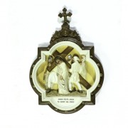 Wall Plaque Stations of the Cross #5 Full Color - Lightweight Fiberglass Resin