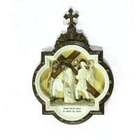 Wall Plaque Stations of the Cross #5 Full Color - Lightweight Fiberglass Resin