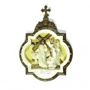 Wall Plaque Stations of the Cross #8 Full Color - Lightweight Fiberglass Resin