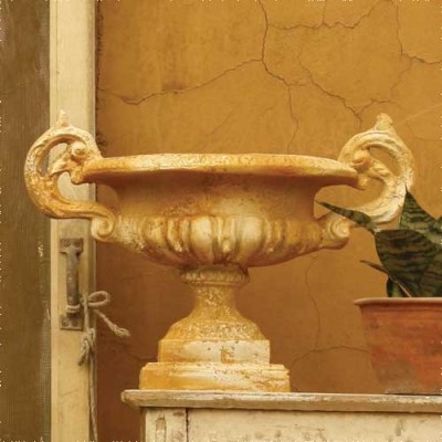 Emen Urn Small 12in. High  Fiberglass Indoor/Outdoor Garden -  - F234