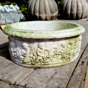 Cherubs At Play Pot Fiber Stone Indoor/Outdoor Garden Statue