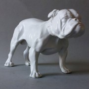 Bulldog for Frontdoor / Porch Steps Small - Fiberglass Resin - Indoor/Outdoor Statue/Sculpture