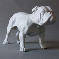 Bulldog for Frontdoor / Porch Steps Small - Fiberglass Resin - Indoor/Outdoor Statue/Sculpture