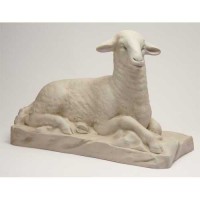Sheep Right 17in. - Lightweight Fiberglass Resin - Indoor/Outdoor Church Statuary