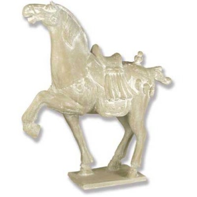 Peking Horse Left 40in. Fiberglass Indoor/Outdoor Garden -  - NF01142