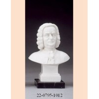 (SEE 221113) Mini Bach Busts Carrara Marble Statuary
