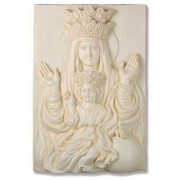 Mother & Child Plaque Rec 25in. - Lightweight Fiberglass Resin - Outdoor