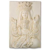 Mother & Child Plaque Rec 25 In. - Lightweight Fiberglass Resin - Outdoor